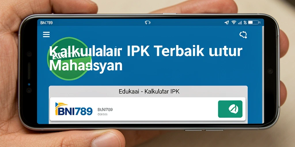 Tampilan intuitif kalkulator IPK BNI789 yang memudahkan pengguna.