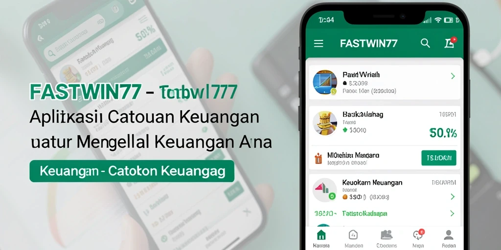 Menampilkan antarmuka <strong>FASTWIN77</strong> untuk mencatat keuangan dengan mudah.
