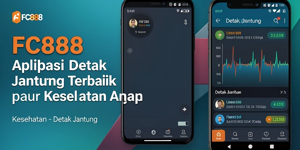Tampilan antarmuka FC888 yang jelas dengan fungsi pemantauan detak jantung.
