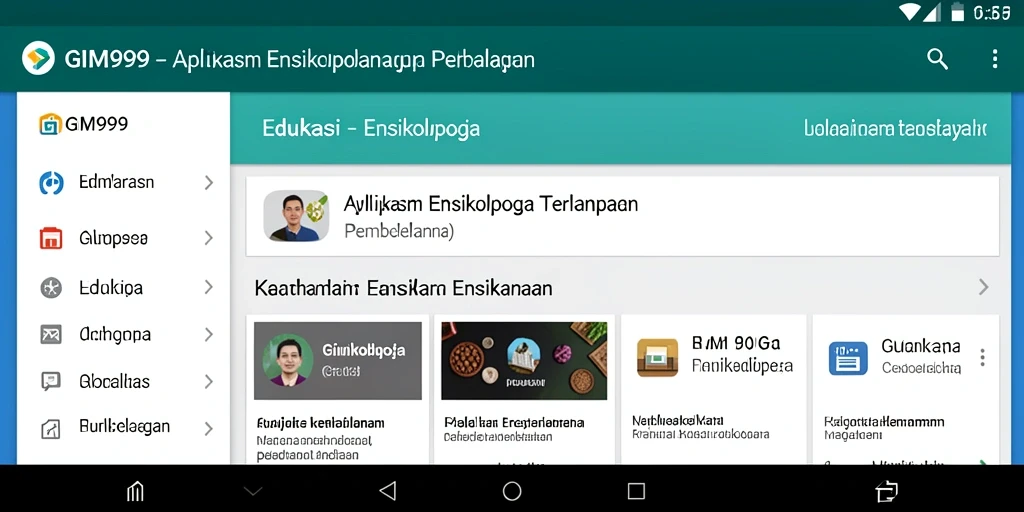 Tampilan antarmuka GIM999 yang user-friendly dan informatif.
