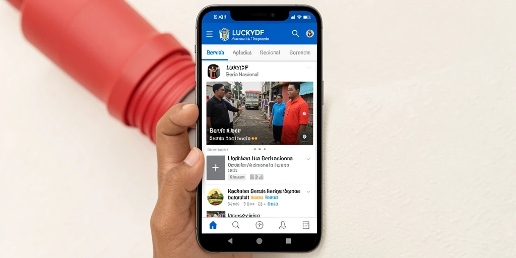 Tampilan antarmuka aplikasi LUCKYDF yang informatif dan user-friendly.