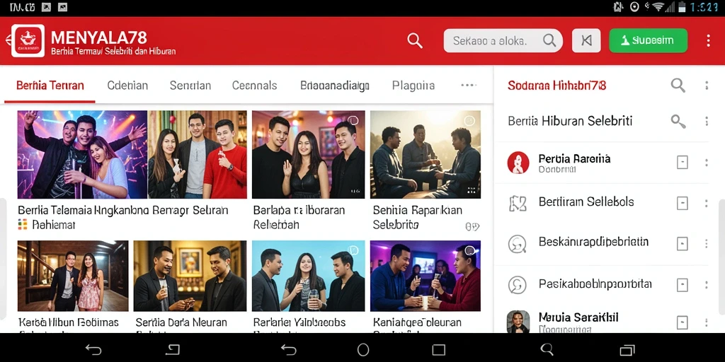 Antarmuka aplikasi MENYALA78 yang mudah digunakan dan informatif.