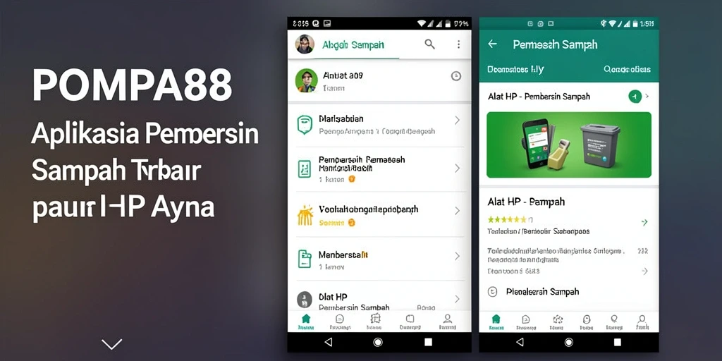 Antarmuka POMPA88 yang bersih dan mudah digunakan untuk pembersihan sampah.