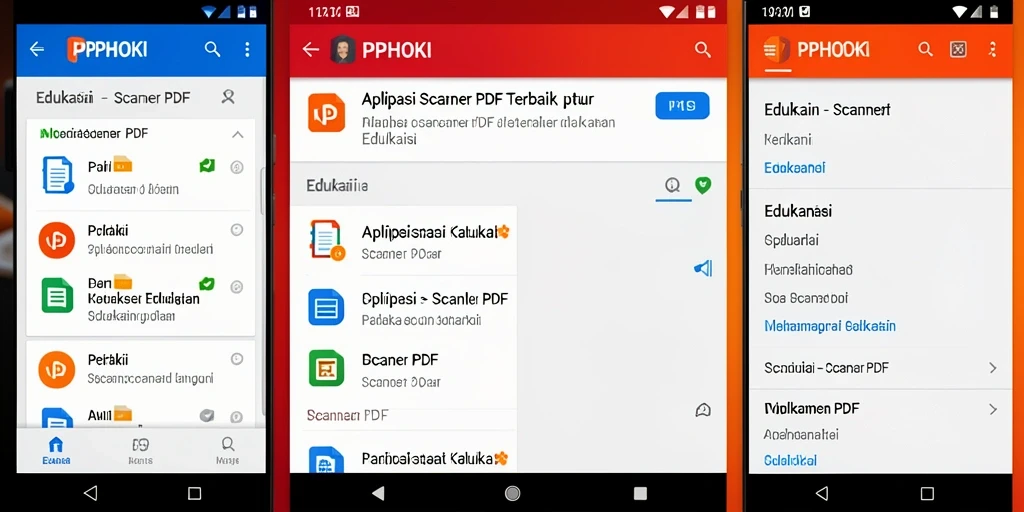 Tampilan antarmuka PPHOKI yang sederhana dan fungsional untuk Scanner PDF.