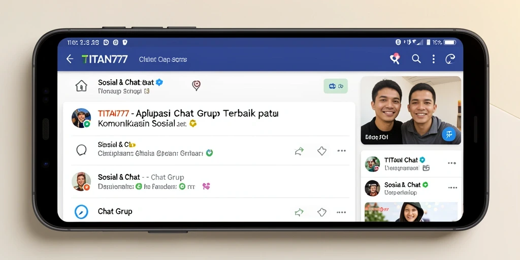 Antarmuka aplikasi TITAN777 yang memudahkan komunikasi grup.
